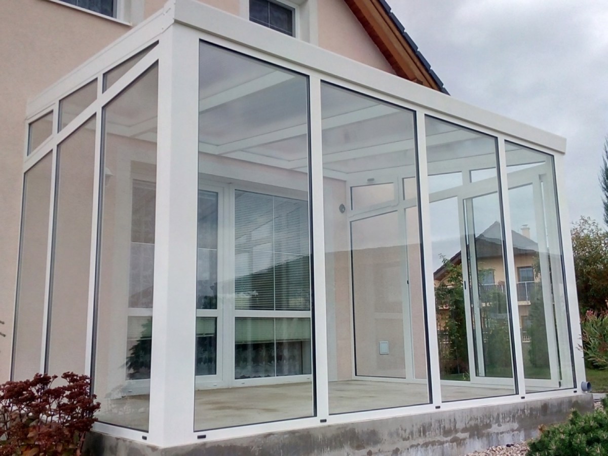 Hliníková zimní zahrada bílá RAL 9010 400 x 250 cm provedení PROFI