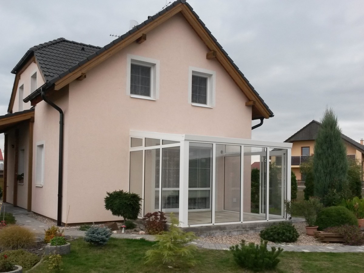 Hliníková zimní zahrada bílá RAL 9010 300 x 350 cm provedení PROFI