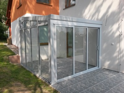 Hliníková zimní zahrada stříbrná RAL 9006 300 x 350 cm provedení PROFI