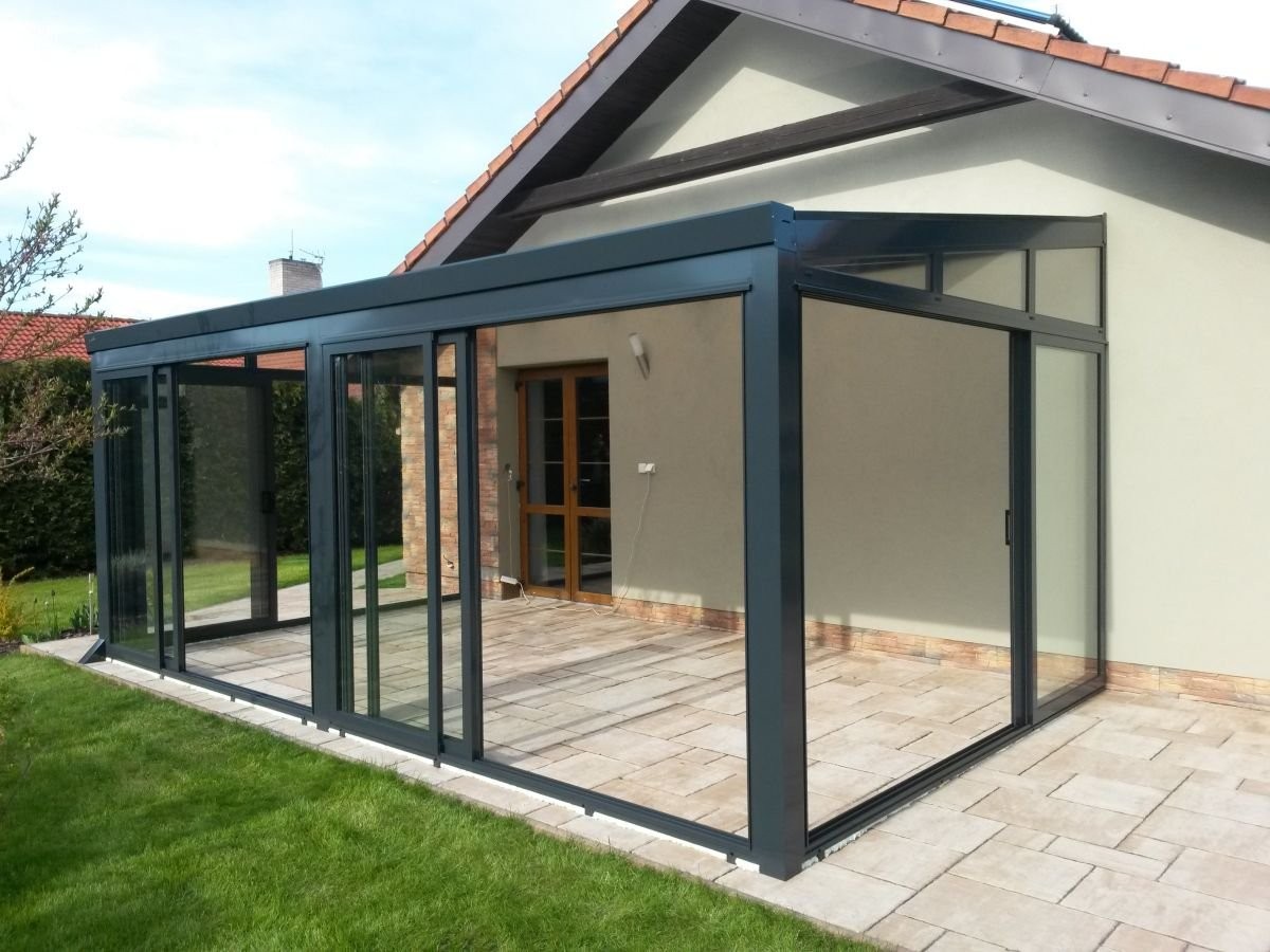 moderní zimní zahrada z hliníku